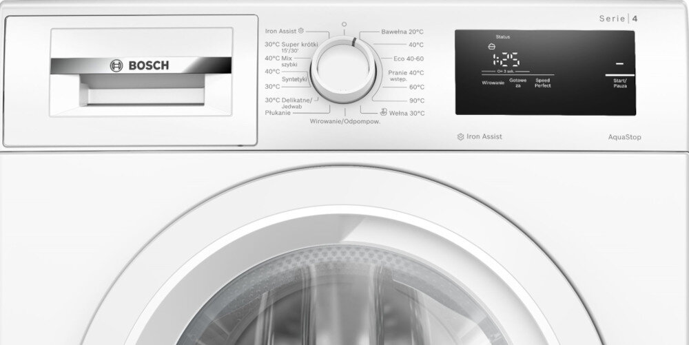 PRALKA BOSCH WAN24055PL panel sterowania dotykowe TouchControl funkcje programy opcje obsługa łatwość
