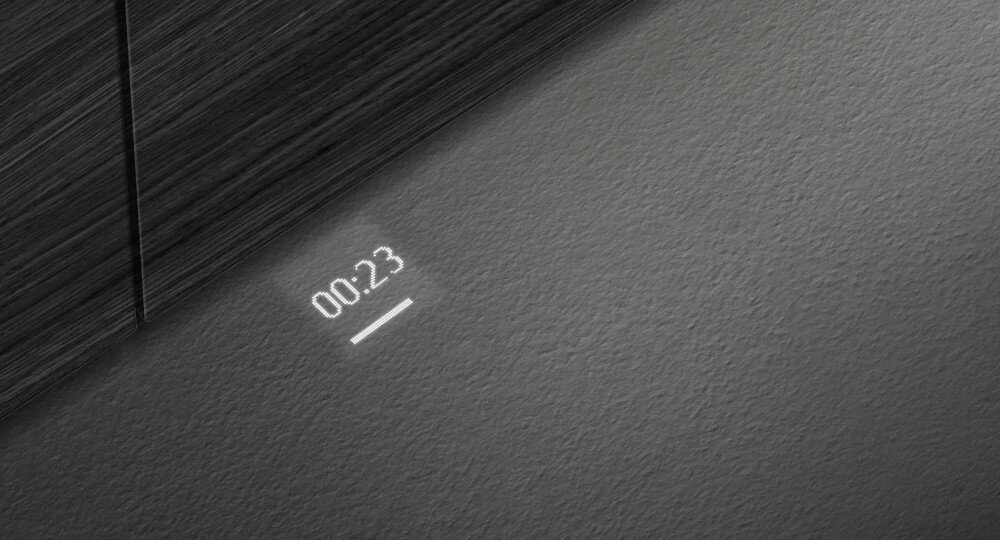 Zmywarka SIEMENS SN85EX11CE TimeLight wyświetlanie czasu aktualny czas dioda informacja wyświetlanie podłoga