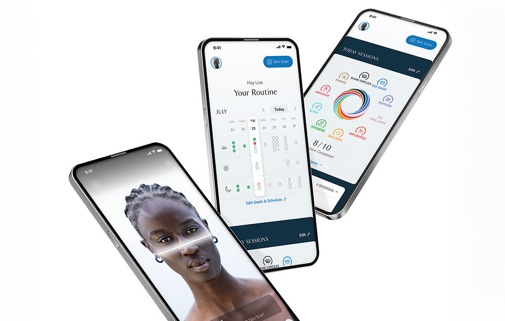 Urządzenie do mikroprądowego liftingu twarzy GESKE GK000013SL01 6w1 Biały Geske German Beauty Tech (dostępna w App Store i Google Play)