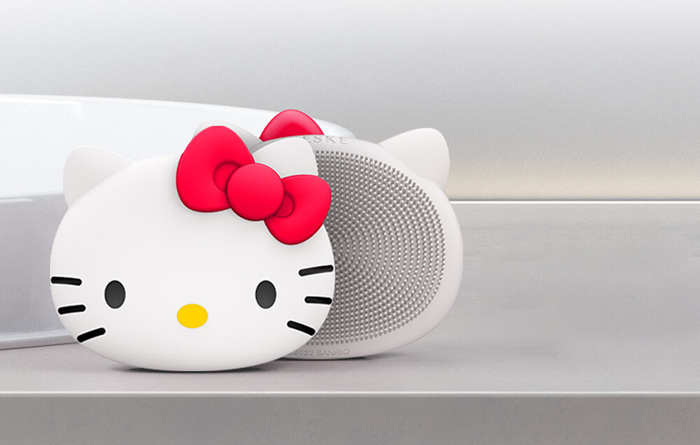 Szczoteczka do twarzy GESKE 3w1 GESKE z Aplikacją Hello Kitty Starlight rezultaty wyraźnie gładka, odświeżona cera