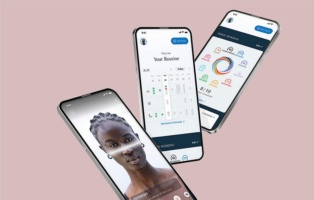 Szczoteczka do czyszczenia twarzy 4w1 z uchwytem GESKE Różowy Inteligentna ekspertyza w Twoim telefonie aplikacja German Beauty Tech