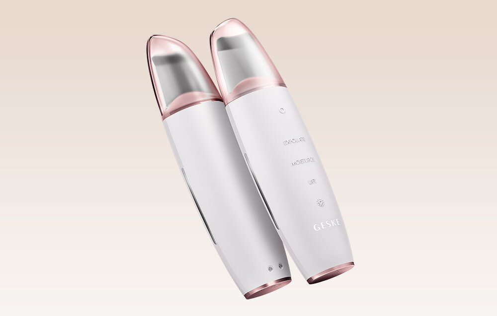 Urządzenie do peelingu kawitacyjnego GESKE GK000044SL01 Biały Zadbaj o swoją skórę technologia MicroCurrent Face-Lif tymuluje ponad 65 mięśni Technologia Dry & Dead Cell Removing