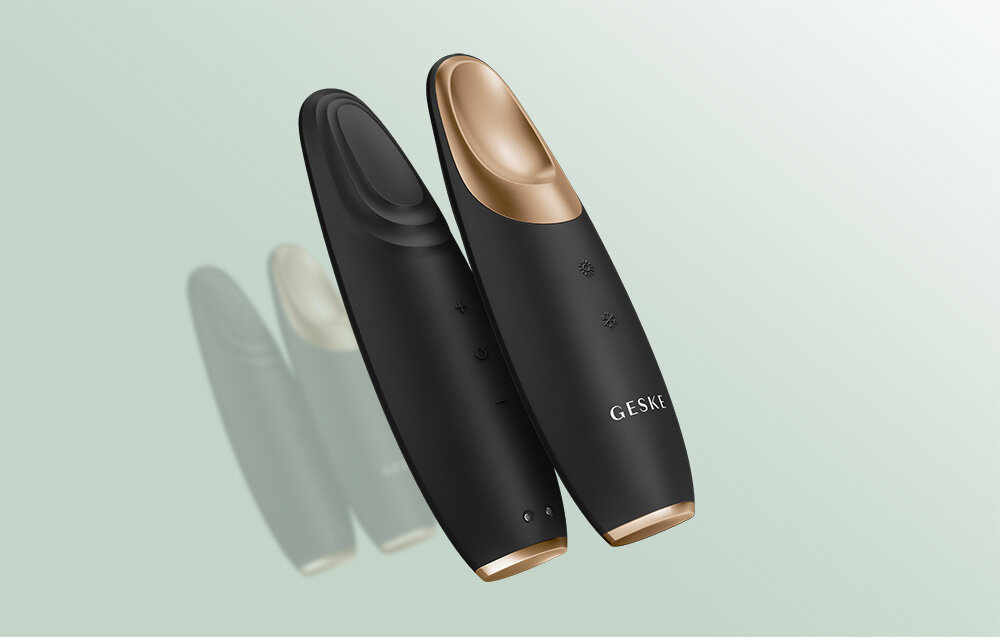 Masażer do oczu GESKE Cool & Warm 6w1 GK000003GY01 odporny na wodę na poziomie IPX7 magnetyczne ładowanie