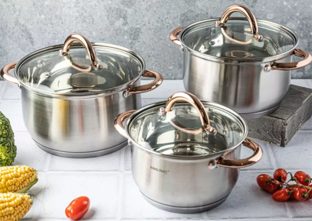 Zestaw garnków KINGHOFF KH-1761 (6 elementów) Estetyczny design staranne wykonanie prezentacja wyglad design