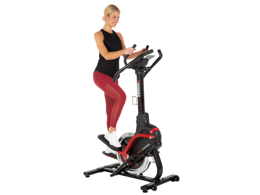 Stepper HAMMER Cross Stepper 8-kilogramowe kolo zamachowe maksymalna waga uzytkownika do 130 kg wzrost do 2 metrow duza kierownica