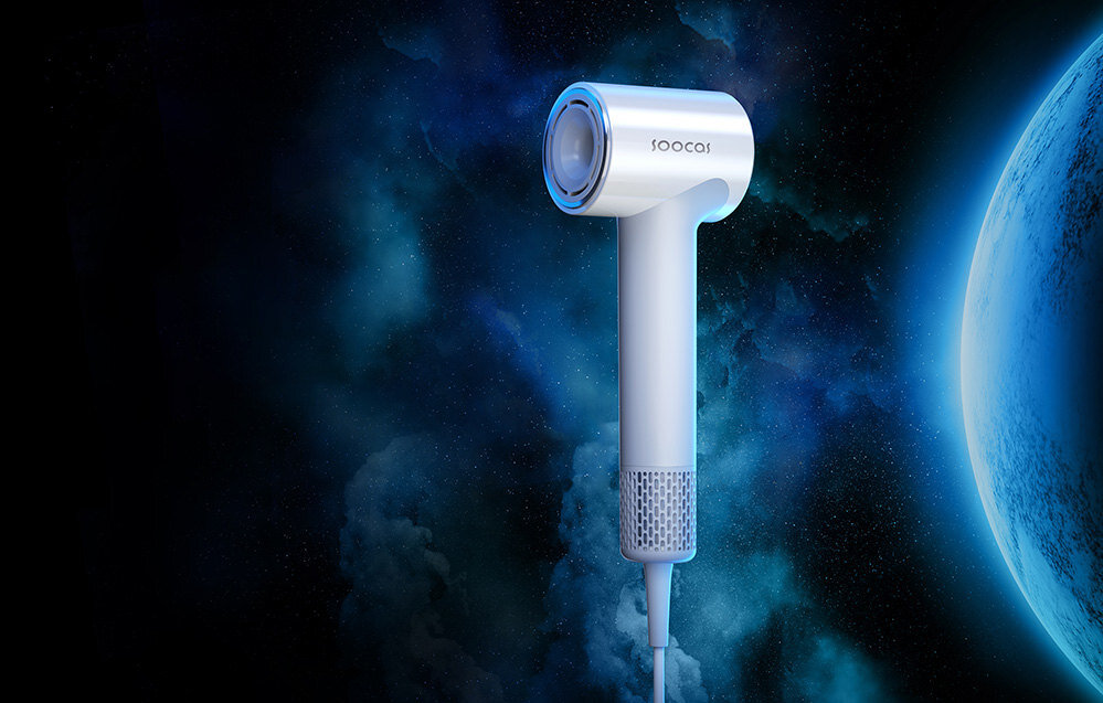 Suszarka do włosów Soocas Nova A1 Komfort użytkowania waga zaledwie zaledwie 495 g wymienny filtr 