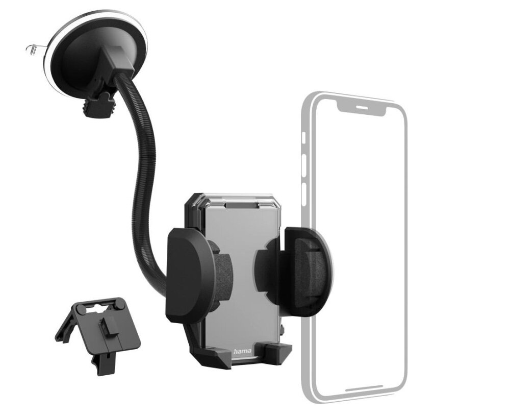 Uchwyt na telefon HAMA 201521 uchwyt samochód adapter przyssawka zdjęcie ramka mocowanie