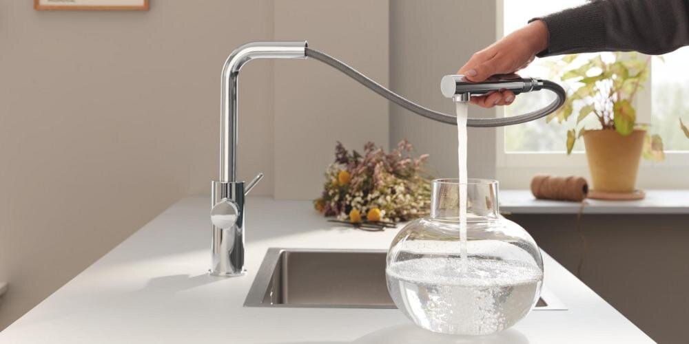 GROHE Blue Pure Minta 30590000 woda gazowana niegazowana przycisk pragnienie kamień smak