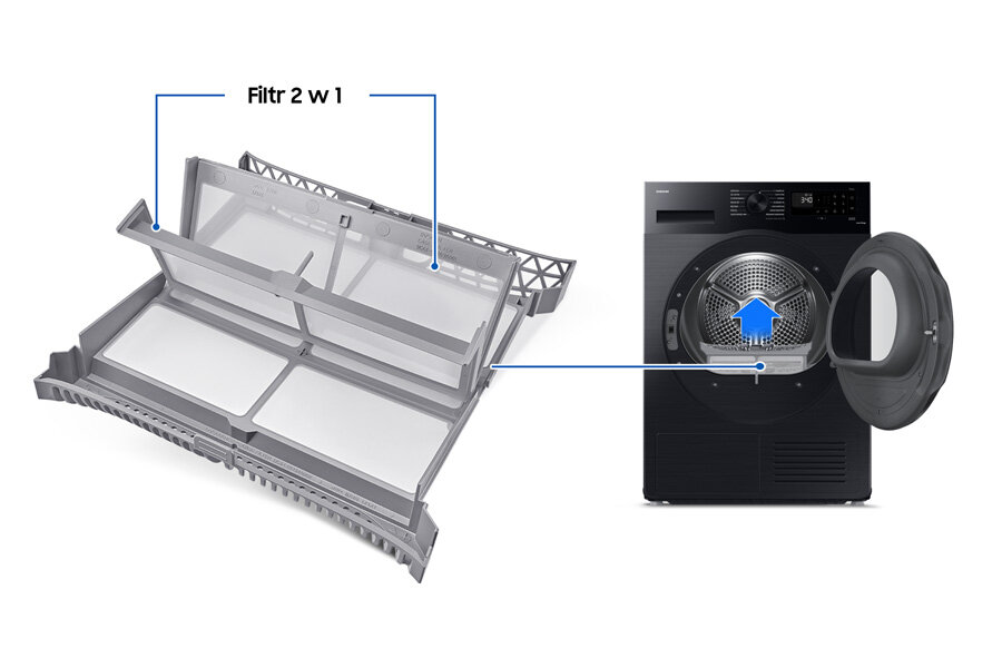 Filtr 2w1 do suszarki OptimalDry marki Samsung Filtr 2w1 do suszarki OptimalDry DV90CGC2A0AB marki Samsung z Media Expert