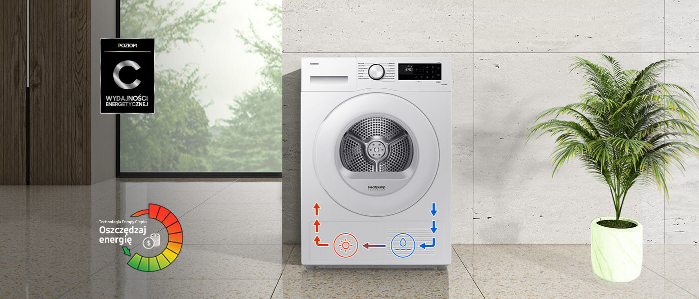 Oznaczenie najwyższej klasy energetycznej dla suszarki Optimal Dry DV90CGC2A0TE - Oznaczenie najwyższej klasy energetycznej dla suszarki Optimal Dry