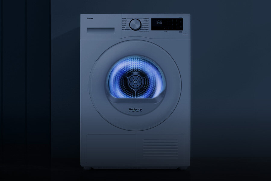 Podświetlany bęben suszarki Optimal Dry DV90CGC2A0TE - Podświetlany bęben suszarki Samsung Optimal Dry