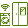 Zużycie prądu innych urządzeń Samsung z pralką EcoBubble AI Energy WW90CGC04DTH - zielona ikona