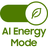 Niższe zużycie prądu pralki EcoBubble AI Energy WW90CGC04DTH - zielona ikona