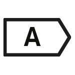 Czarny symbol w kształcie strzałki z literą \'A\' w środku.