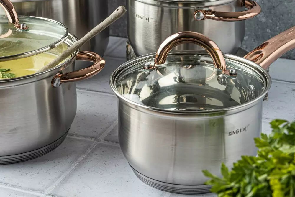 Zestaw garnków KINGHOFF KH-1764 (10 elementów) Estetyczny design staranne wykonanie prezentacja wyglad design