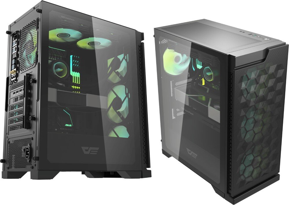 Obudowa DARKFLASH DK361 Czarny wymiary wielkość typ materiał wykonanie