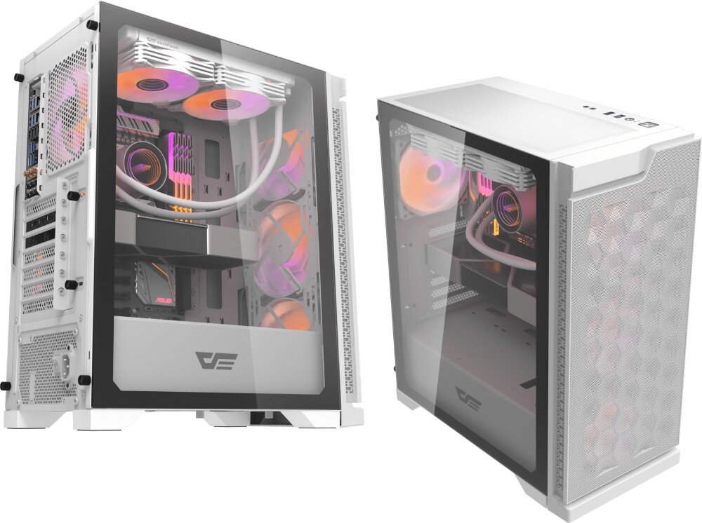 Obudowa DARKFLASH DK361 Biały wymiary wielkość typ materiał wykonanie