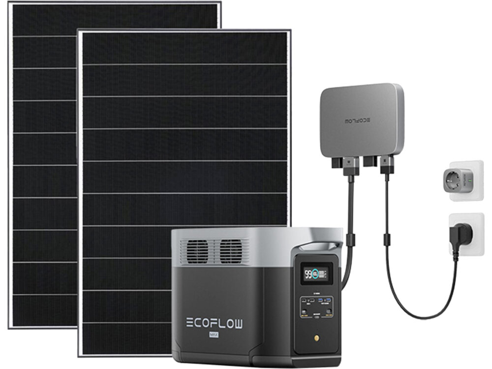 Fotowoltaika balkonowa ECOFLOW Basic Plus Delta Max Delta Max 2000 zestaw