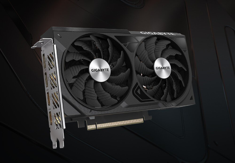 Karta graficzna GIGABYTE GeForce RTX 4060 Ti WindForce OC 8GB Karta graficzna z dwoma dużymi wentylatorami i metalowym panelem z wyjściami obrazu, opis