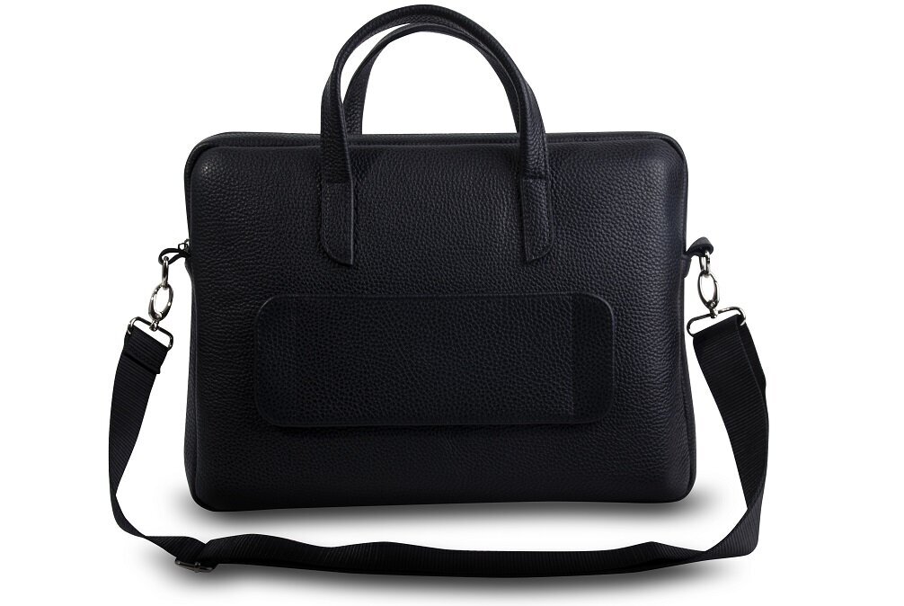 Torba na laptopa BALTAN 15,6 cali Czarny minimalizm elegancja klasyka wygoda podróże produkcja skóra lakier naturalne