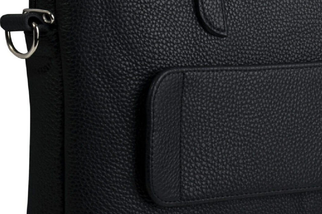 Torba na laptopa BALTAN 15,6 cali Czarny minimalizm elegancja klasyka wygoda podróże produkcja skóra lakier naturalne