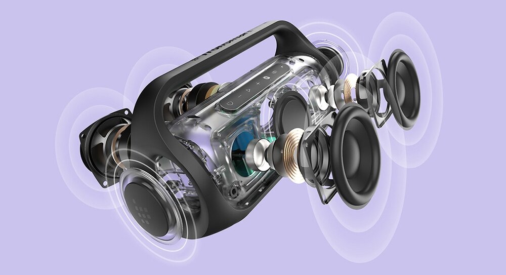 Głośnik mobilny TRONSMART Bang Mini Czarny dwa głośniki przetworniki radiatory 