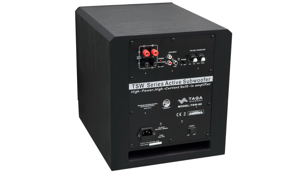 Subwoofer TAGA HARMONY TSW-80  - komponenty