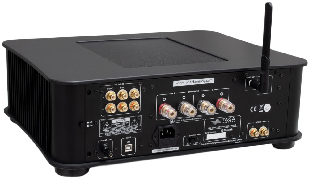 Wzmacniacz TAGA HARMONY HTA-2000B V2  - złącza