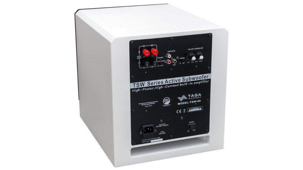 Subwoofer TAGA HARMONY TSW-80  - komponenty