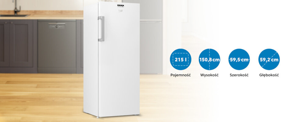 Zamrażarka BEKO RFSA240M43WN BEKO wymiary klasa energetyczna pojemność