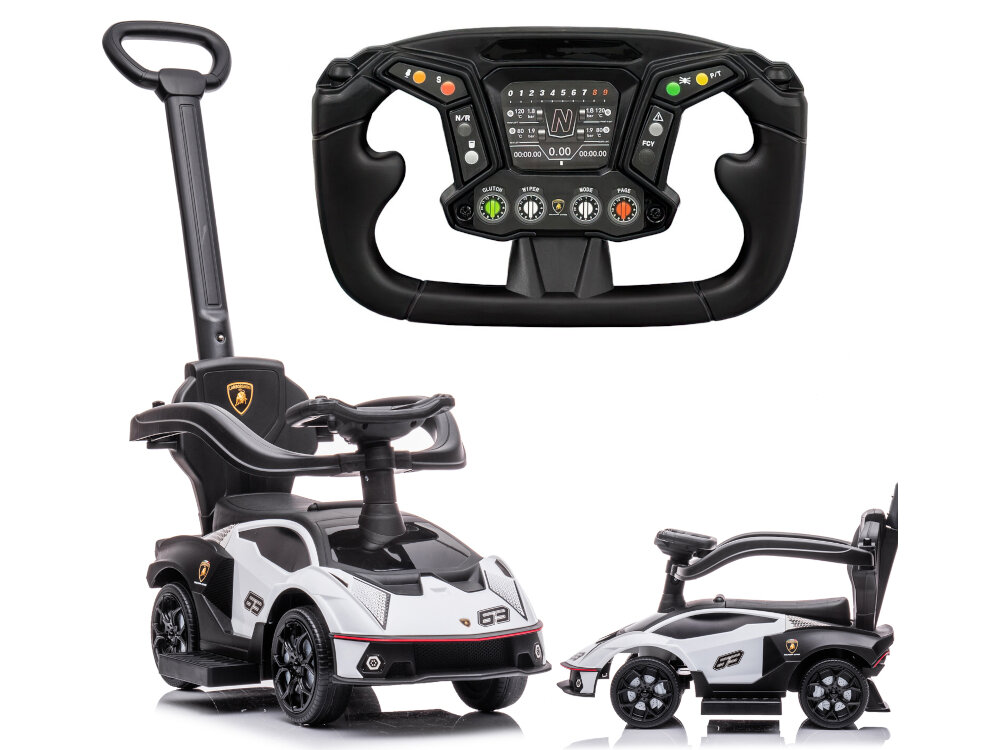 Jeździk SUN BABY Lamborghini Essenza SCV12 Biały wyglad Zainspirowany ekskluzywnym wyjatkowym modelem Lamborghini Essenza SCV12 stylowy elegancki sportowe osiago dla fanow sportowych aut
