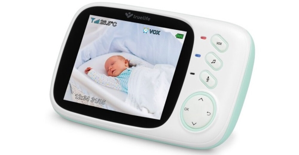 Monitor TRUELIFE NannyCam H32 zasieg do 300 metrow wskaznik sygnalu