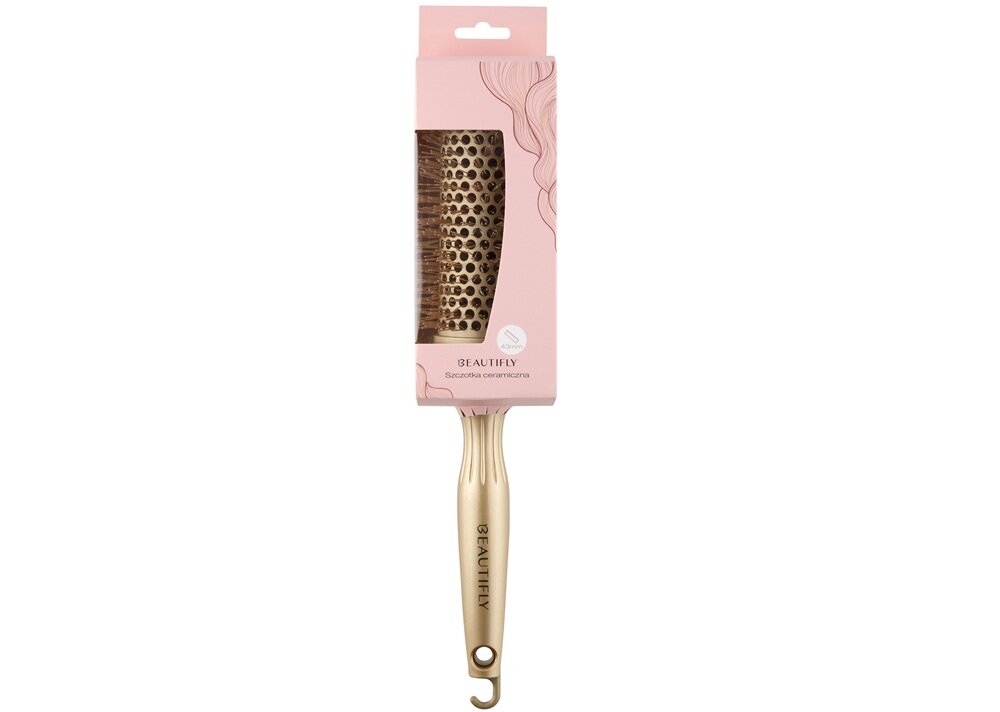 Szczotka do włosów BEAUTYFLY 43 mm lekka konstrukcja, antyposlizgowy uchwyt, wygodne użytkowanie