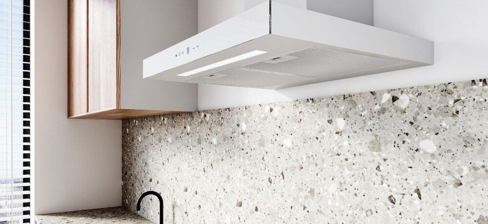 OKAP GLOBALO Lonatio 60.1 biały wyciąg pochłaniacz rura wentylacja oczyszczanie powietrza