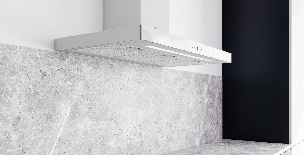 OKAP GLOBALO Lonatio 90.1 biały wyciąg pochłaniacz rura wentylacja oczyszczanie powietrza