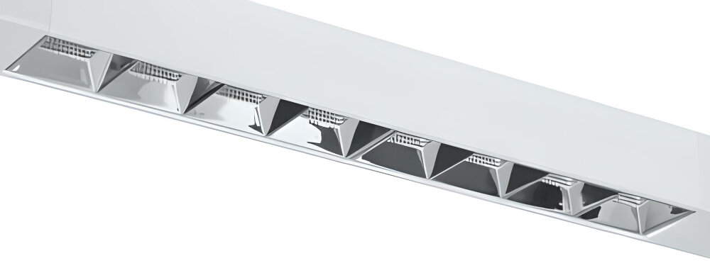 Lampa szynowa DPM X-Line STF-20W-W Biały wbudowane zrodlo swiatla moc 20 W 8 diod LED typu COB zywotnosc do 25000 godzin strumien swietlny 1500 lm naturalna barwa swiatla o temperaturze 4000 K barwa uniwersalna