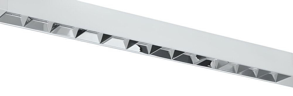 Lampa szynowa DPM X-Line STF-30W-W Biały wbudowane zrodlo swiatla moc 30 W 12 diod LED typu COB zywotnosc do 25000 godzin strumien swietlny 2400 lm naturalna barwa swiatla o temperaturze 4000 K barwa uniwersalna
