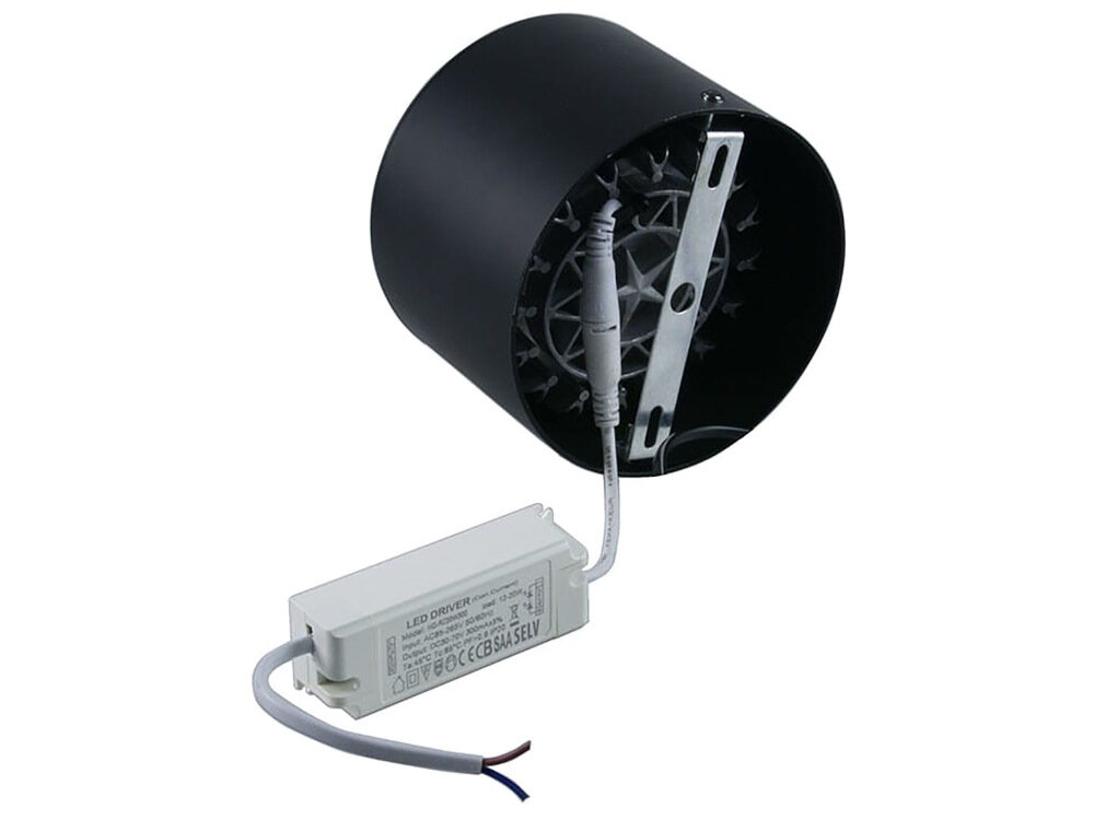 Oprawa sufitowa punktowa LED DPM X-Line STL-DL20W-B Czarny prosty intuicyjny montaz kostka srubowa