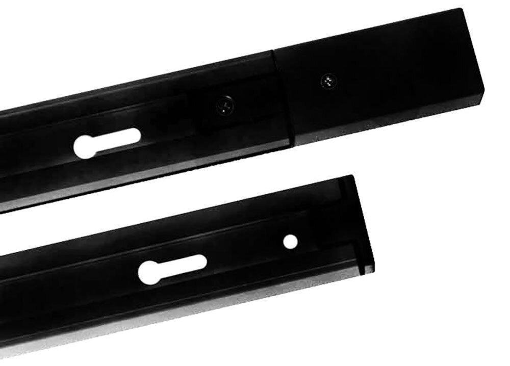 Zestaw szynowy DPM X-Line STR-4X15W-B 2 m Czarny profil o dlugosci 2 mwtrow szerokosc 34 mm wysokosc 20 mm 2 szyny zlaczka typu I przekazanie napiecia do kolejnej szyny szybka prosta instalacja