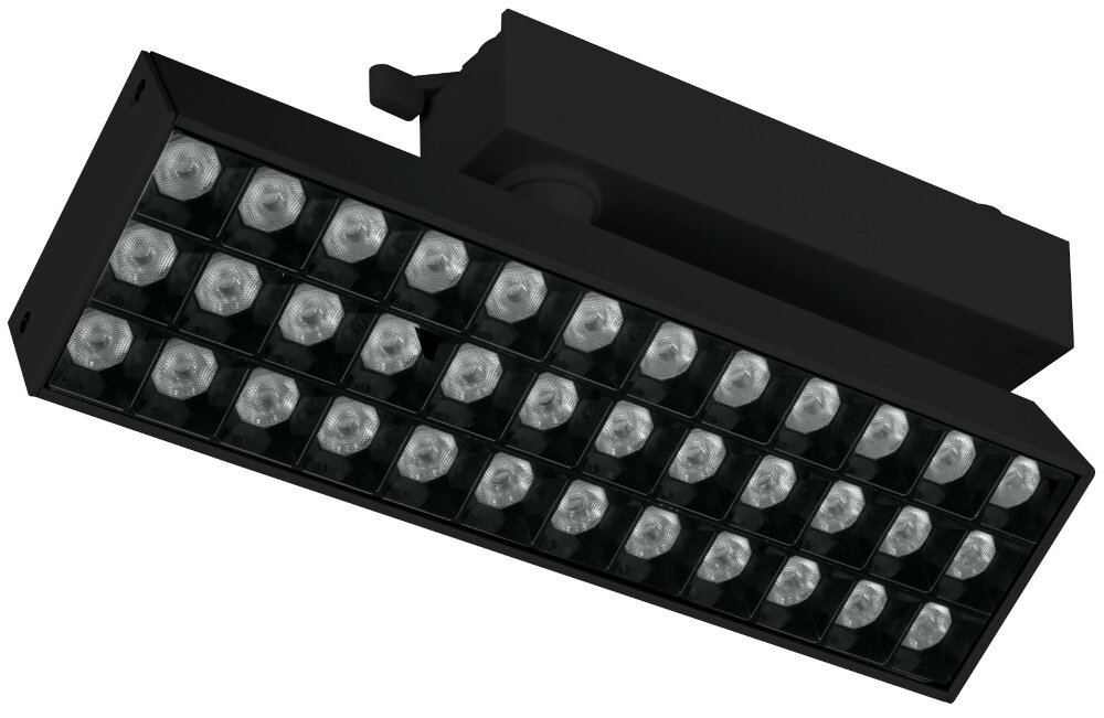 Reflektor szynowy DPM X-Line STR2-20W-B Czarny regulowany kierunek swiatla regulacja klosza w zakresie od 30 do 45 stopni