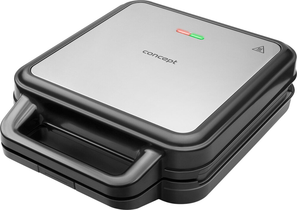 Opiekacz CONCEPT SV3080 Solidna i estetyczna obudowa stal nierdzewna czarne tworzywo sztuczne elegancki wygląd