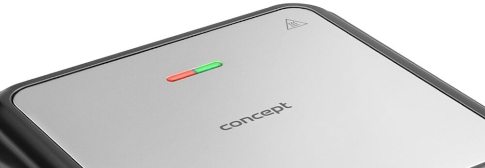 Opiekacz CONCEPT SV3080 Intuicyjna obsługa kontrolka świetlna informacja powiadomienie prostota