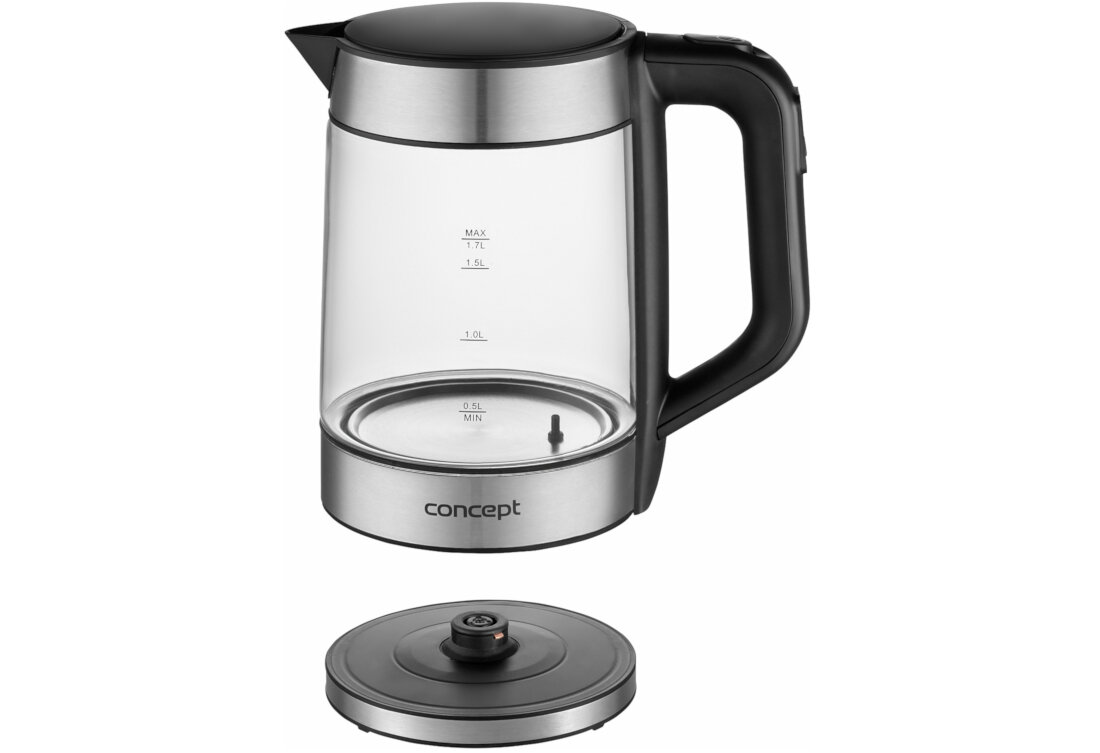 Czajnik CONCEPT RK4067 Wysoka jakość Minimalistyczna podstawa elegancja schowek na kabel obrotowa podstawa