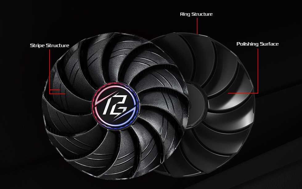 Karta graficzna ASROCK Radeon RX 7800 XT Phantom Gaming OC 16GB - Striped Ring