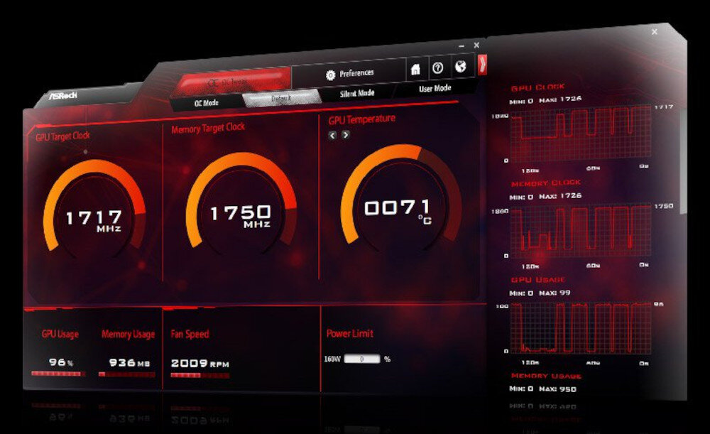 Karta graficzna ASROCK Radeon RX 7800 XT Challenger OC 16GB oprogramowanie aplikacja monitorowanie podkręcenie ustawienia