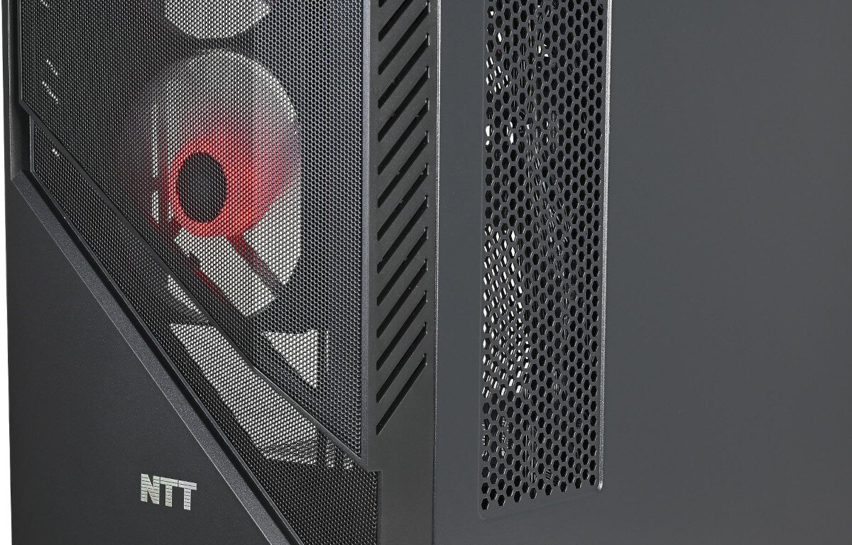Komputer NTT Game ZKG-I5G1650-T123 i5-11400F 16GB RAM 1TB SSD GeForce GTX1650 Windows 11 Home temperatura wentylatory otwory wentylacja