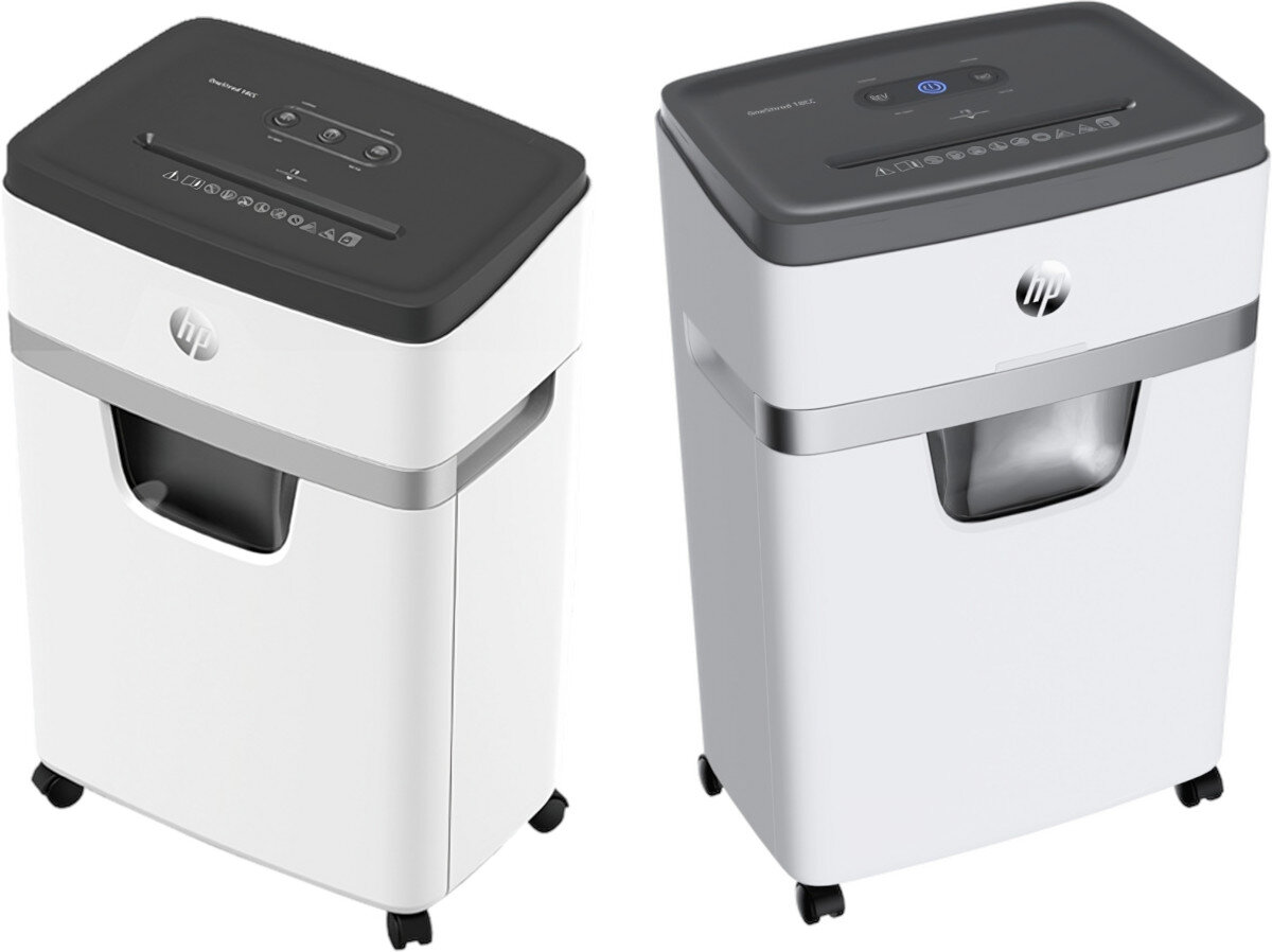 Niszczarka HP OneShred 18CC kółka pojemnik okienko