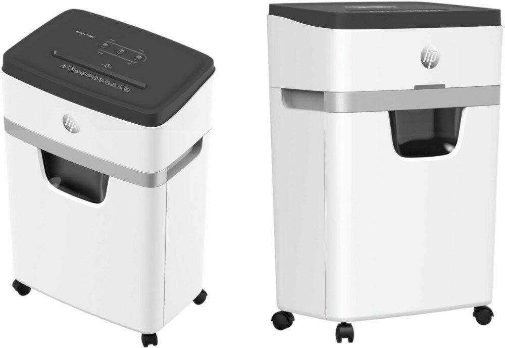 Niszczarka HP OneShred 12MC kółka pojemnik okienko