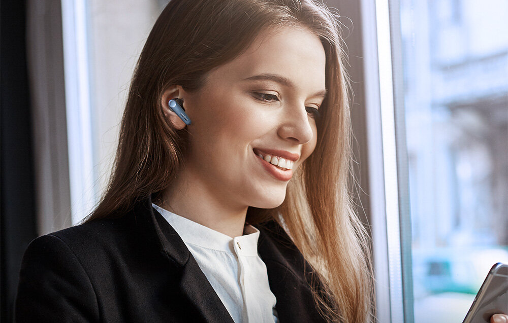 Słuchawki dokanałowe EARFUN Air Pro 3 sterowanie panel kodek przetworniki bluetooth