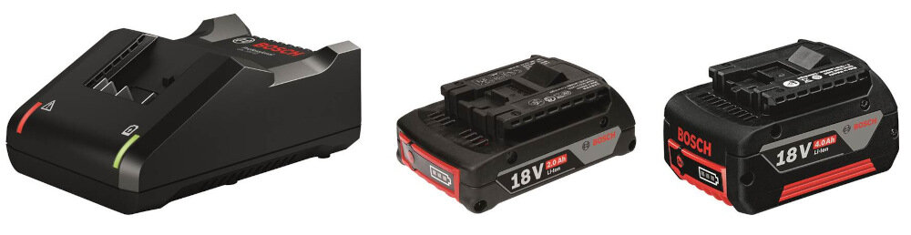 Akumulator BOSCH Professional 1600A01ZS9 2Ah/4Ah 18V + ładowarka zestaw dwa akumulatory ladowarka dokumentacja